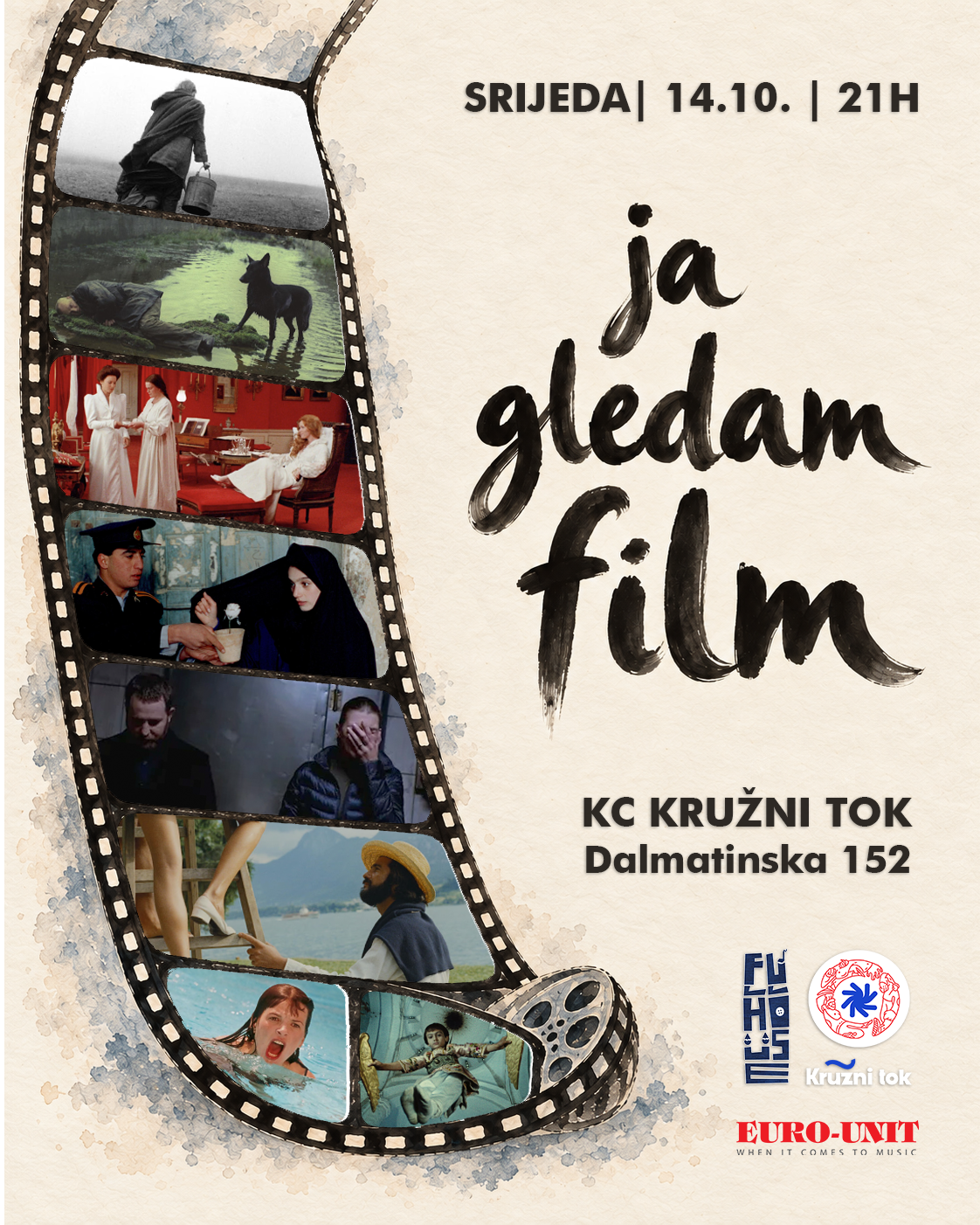 Plakat sa filmskim kadrovima