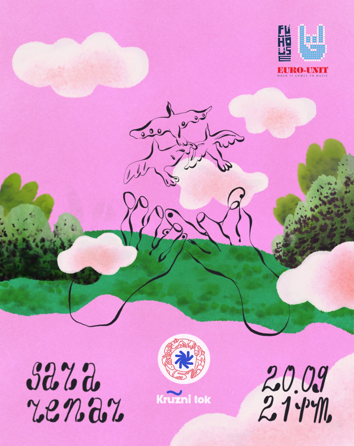 Poster za koncert i radionicu Sare Renar